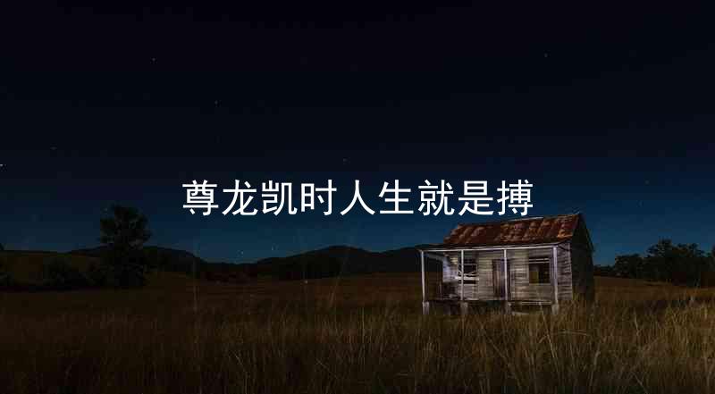 尊龙凯时人生就是搏